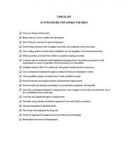 Checklist 1920strategies20for20hiring20the20best 1