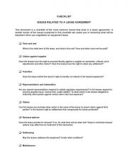 Checklist Equipment20lease 1