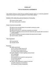 Checklist For20outsourcing20agreements 1