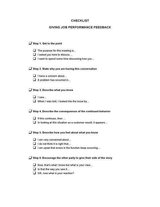 Checklist Giving20job20performance20feedback 1