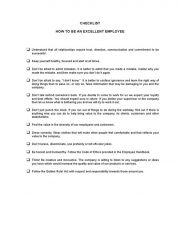 Checklist How20to20be20an20excellent20employee 1