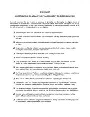 Checklist Investigating20complaints20of20harassment 1