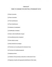 Checklist Items20to20consider20for20drafting20a20promissory20note 1