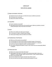 Checklist Office20leases 1