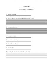 Checklist Partnership20agreement 1