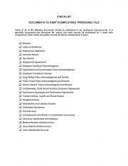 Checklist Personnel20file 1