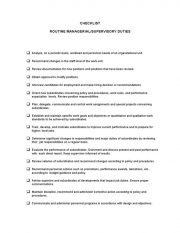 Checklist Routine20managerial20duties 1