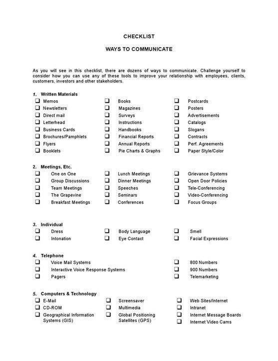 Checklist Ways20to20communicate 1