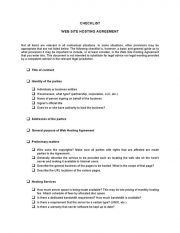 Checklist Web20site20hosting20agreement 1