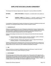 Employee20non Disclosure20agreement 1