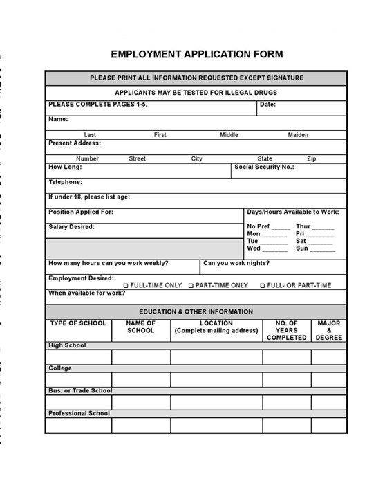 Employment20application20form 1