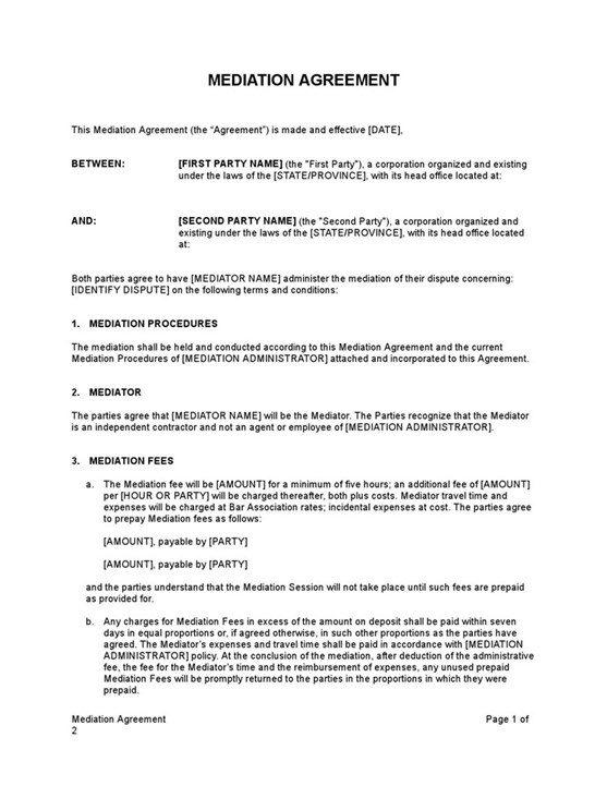 Mediation20agreement 1