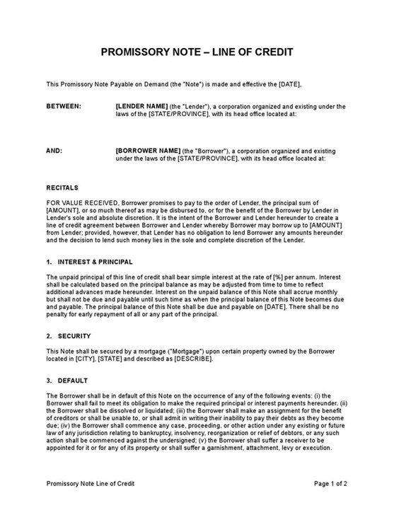 Promissory20note Line20of20credit 1