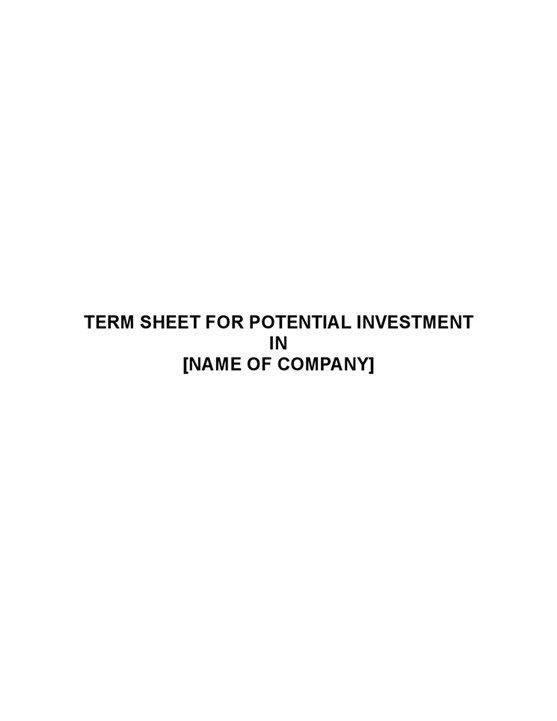 Venture20capital20term20sheet Long Form 1