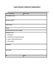 Worksheet New20product20or20service 1